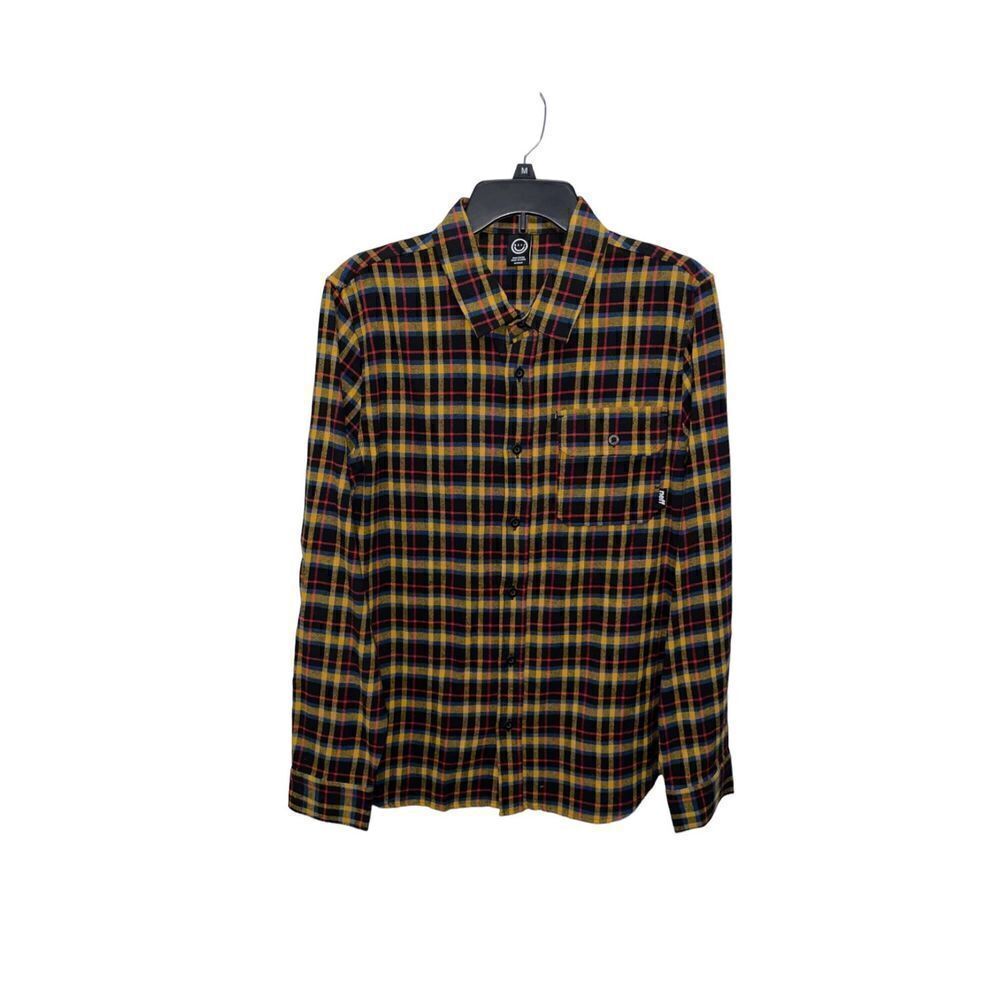 Neff Men's Medium Flannel Shirt Plaid Long Sleeve NWT